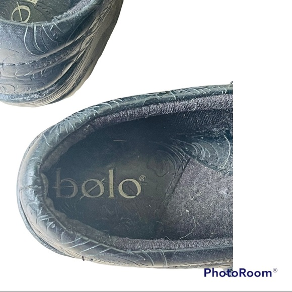 Bolo By Born Etched Tooled Embossed Women’s Clog Wedge Shoes - Picture 5 of 6